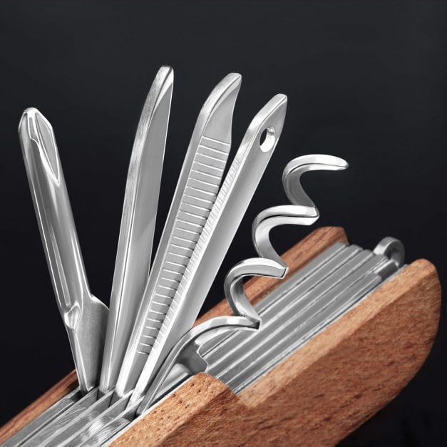 Holz Taschenmesser mit Gravur für Ihren Opa