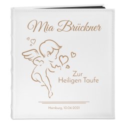 Fotoalbum mit Aufruck zum Einkleben für ein Mädchen zur Taufe