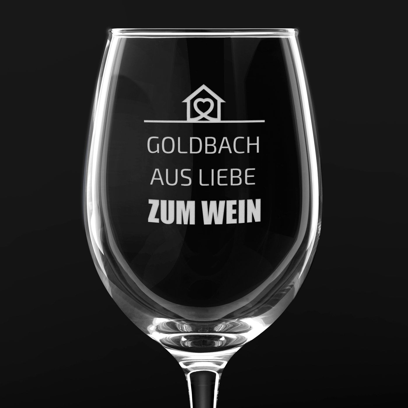 Weinglas mit Gravur für ein Paar zur Einweihungsparty, Hochzeit, zum Hochzeitstag