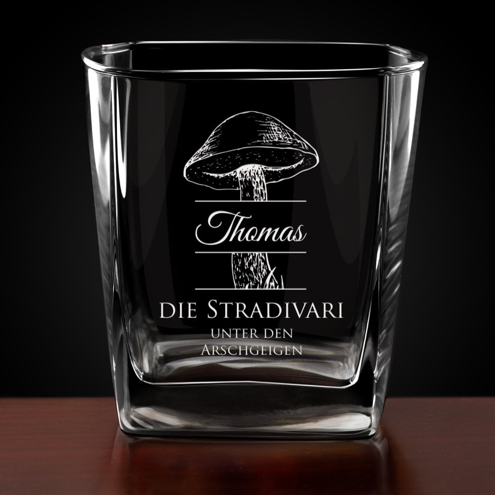 6er Whisky Gläser Set mit Gravur für einen Pilzsammler