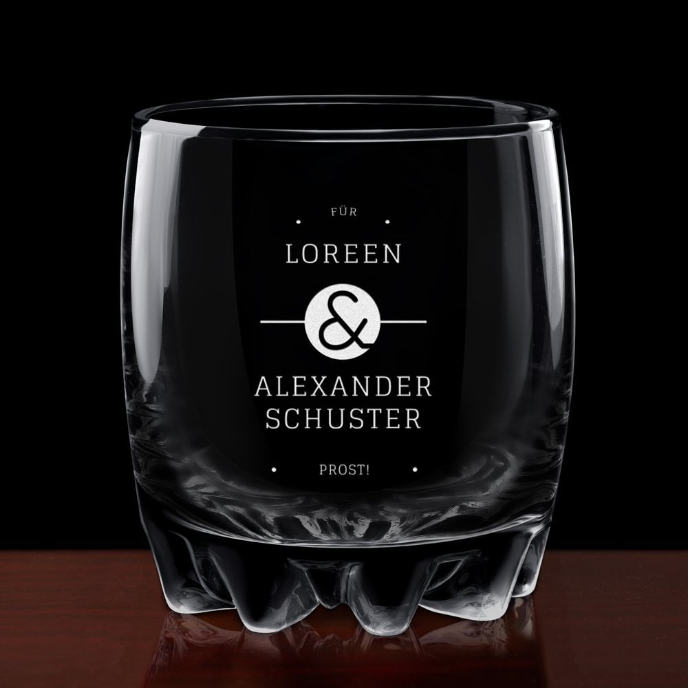 Sylvana 6er Whisky Gläser Set mit Gravur für ein Paar