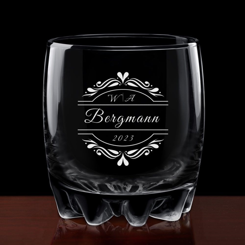 Sylvana 6er Whisky Gläser Set mit Gravur zur Hochzeit, zum Hochzeitstag