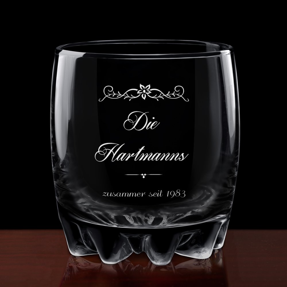 Sylvana 6er Whisky Gläser Set mit Gravur zur Hochzeit zum Hochzeitstag