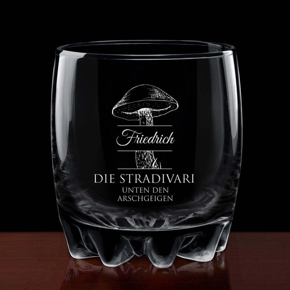 Sylvana 6er Whisky Gläser Set mit Gravur für einen Pilzsammler