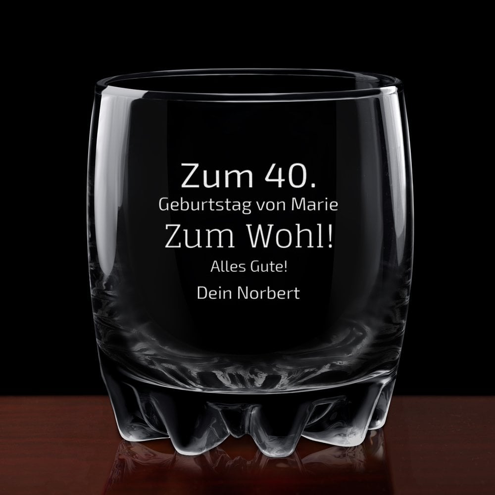 Sylvana Whisky Glas mit Gravur für ihn zum Geburtstag
