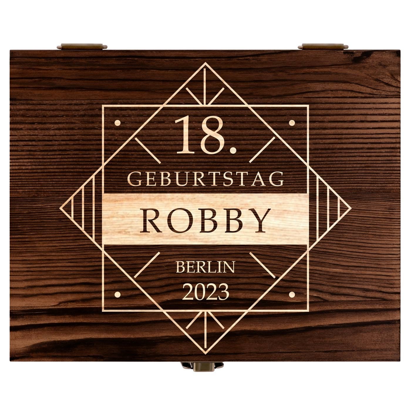 Whisky Steine Set in Holzbox mit 2 Gläsern und Gravur für ihn zum 18. Geburtstag