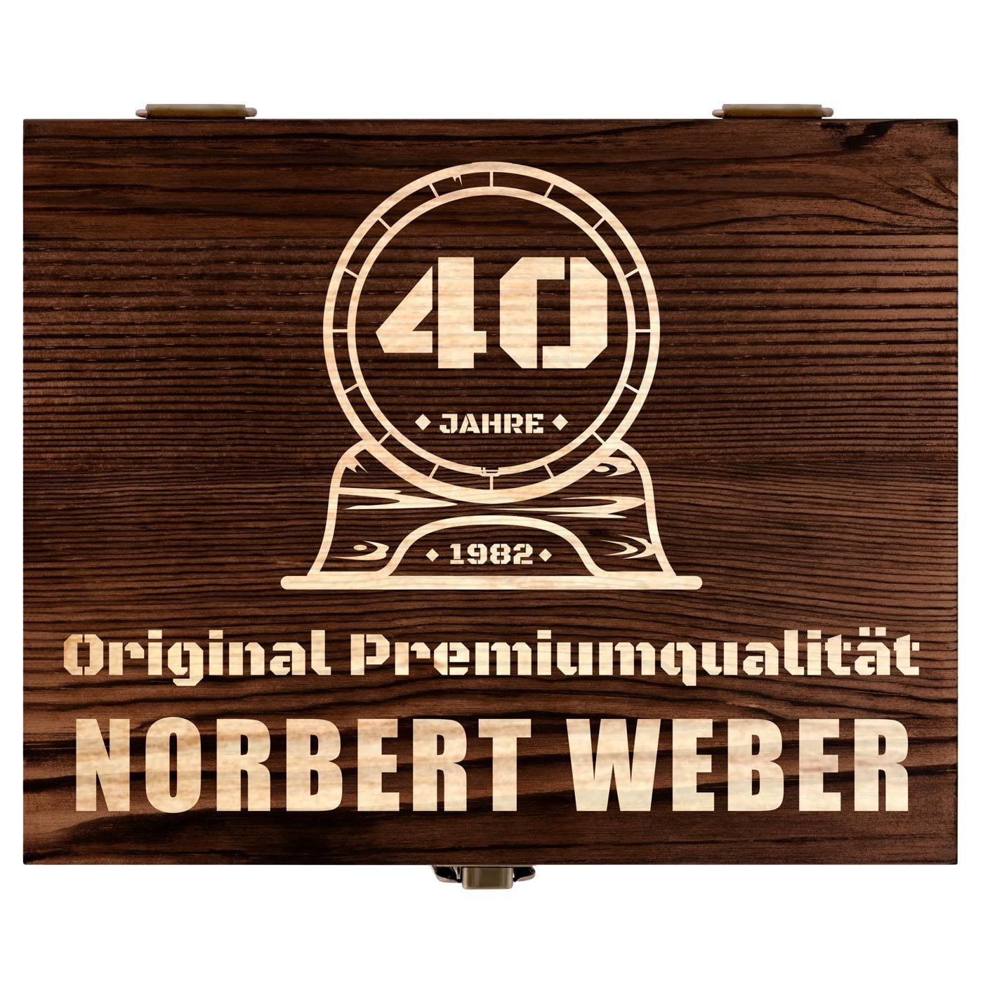 Whisky Steine Set in Holzbox mit 2 Gläsern und Gravur für ihn zum 40. Geburtstag