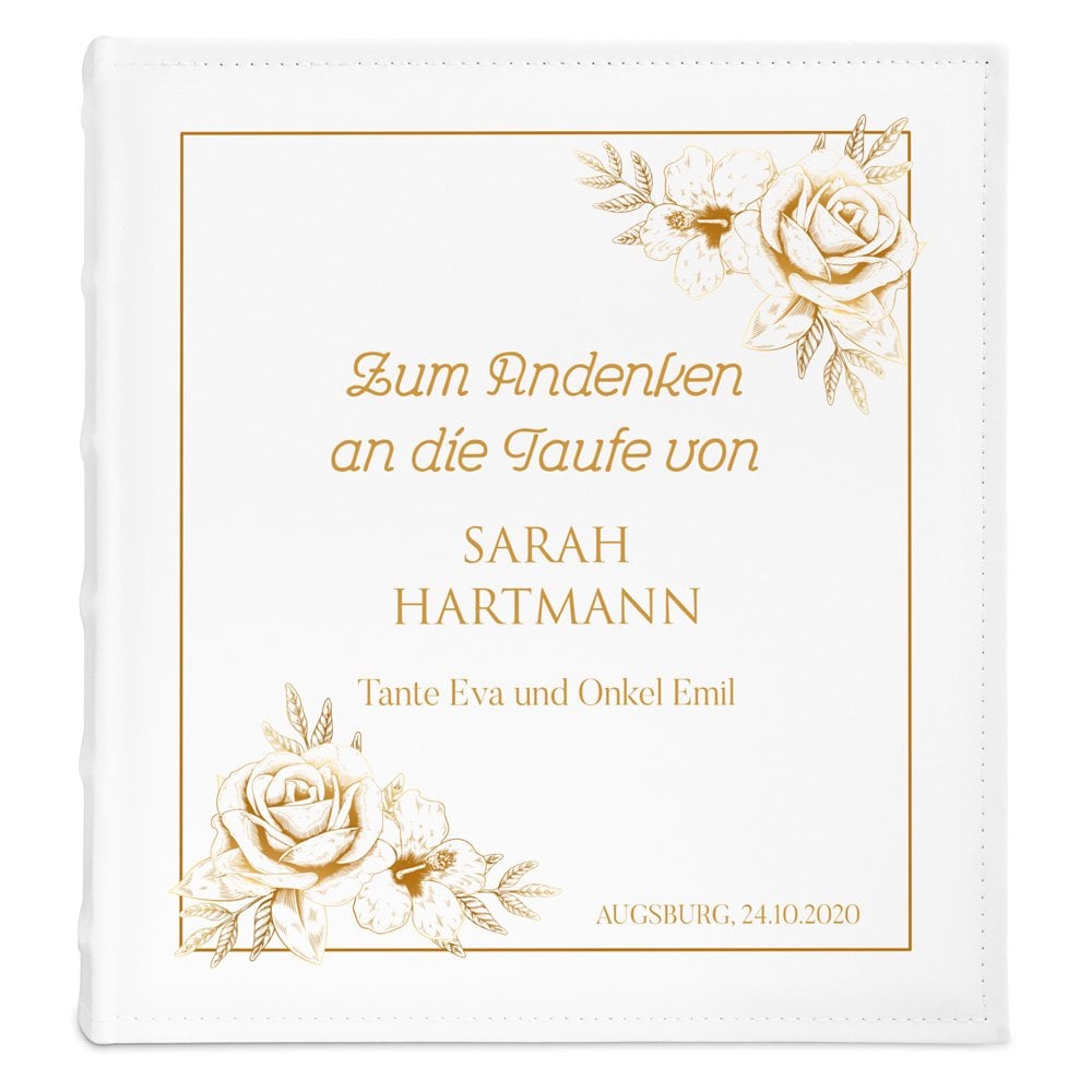 Fotoalbum mit Aufdruck zum Einkleben für ein Mädchen zur heiligen Taufe