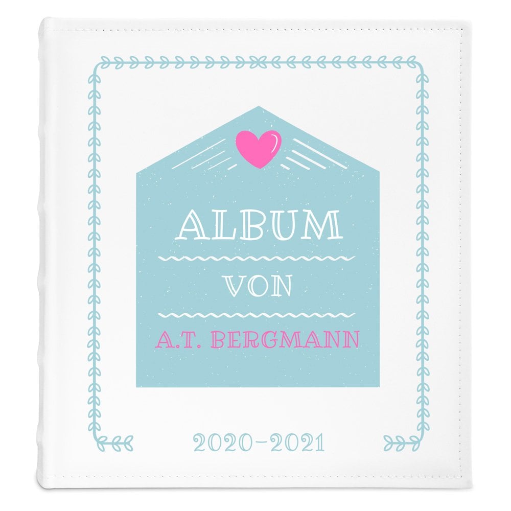 Fotoalbum mit Aufdruck zum Einkleben für ein Ehepaar zum Hochzeitstag, zur Einzugsfeier