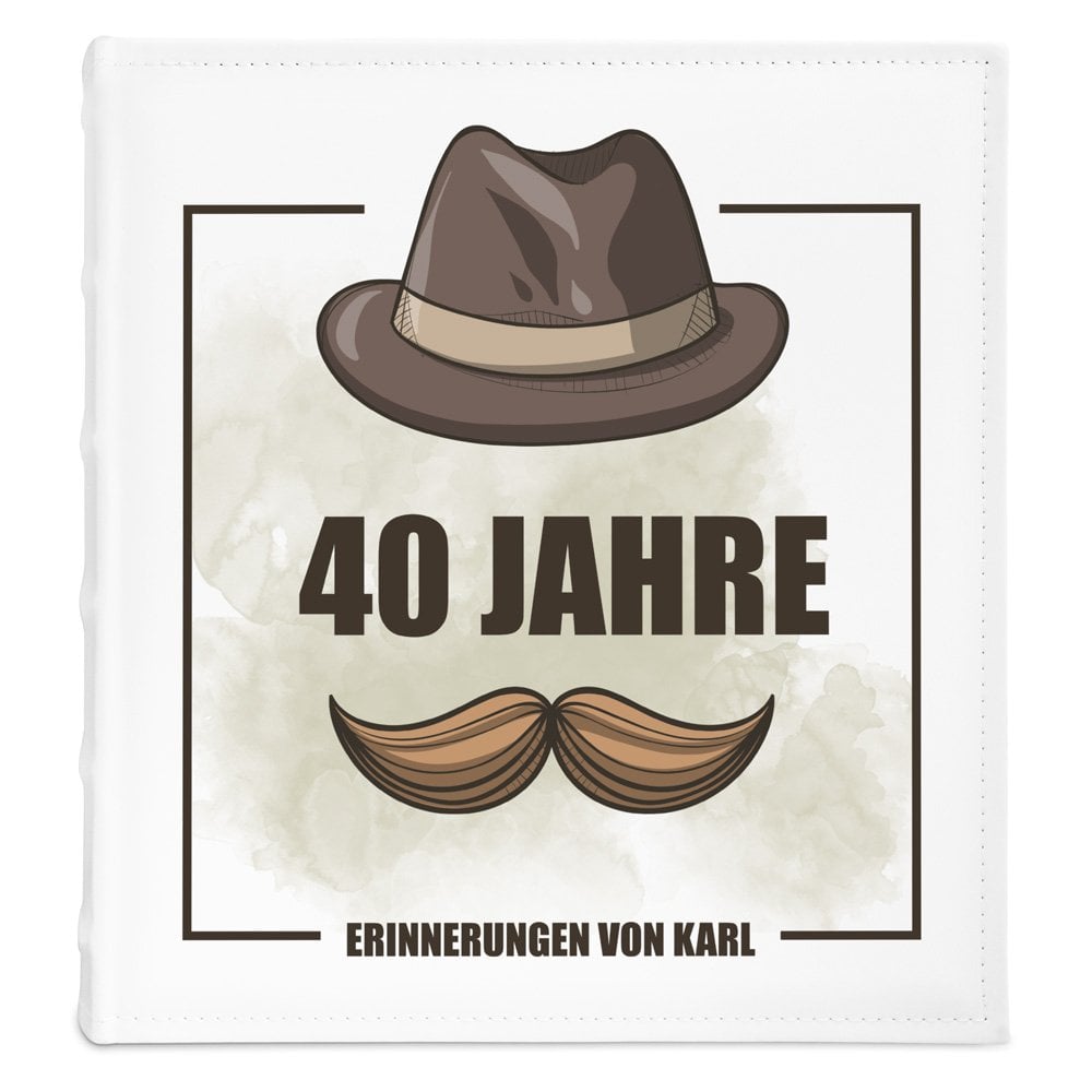 Fotoalbum mit Aufdruck zum Einkleben für einen richtigen Gentleman zum 40. Geburtstag