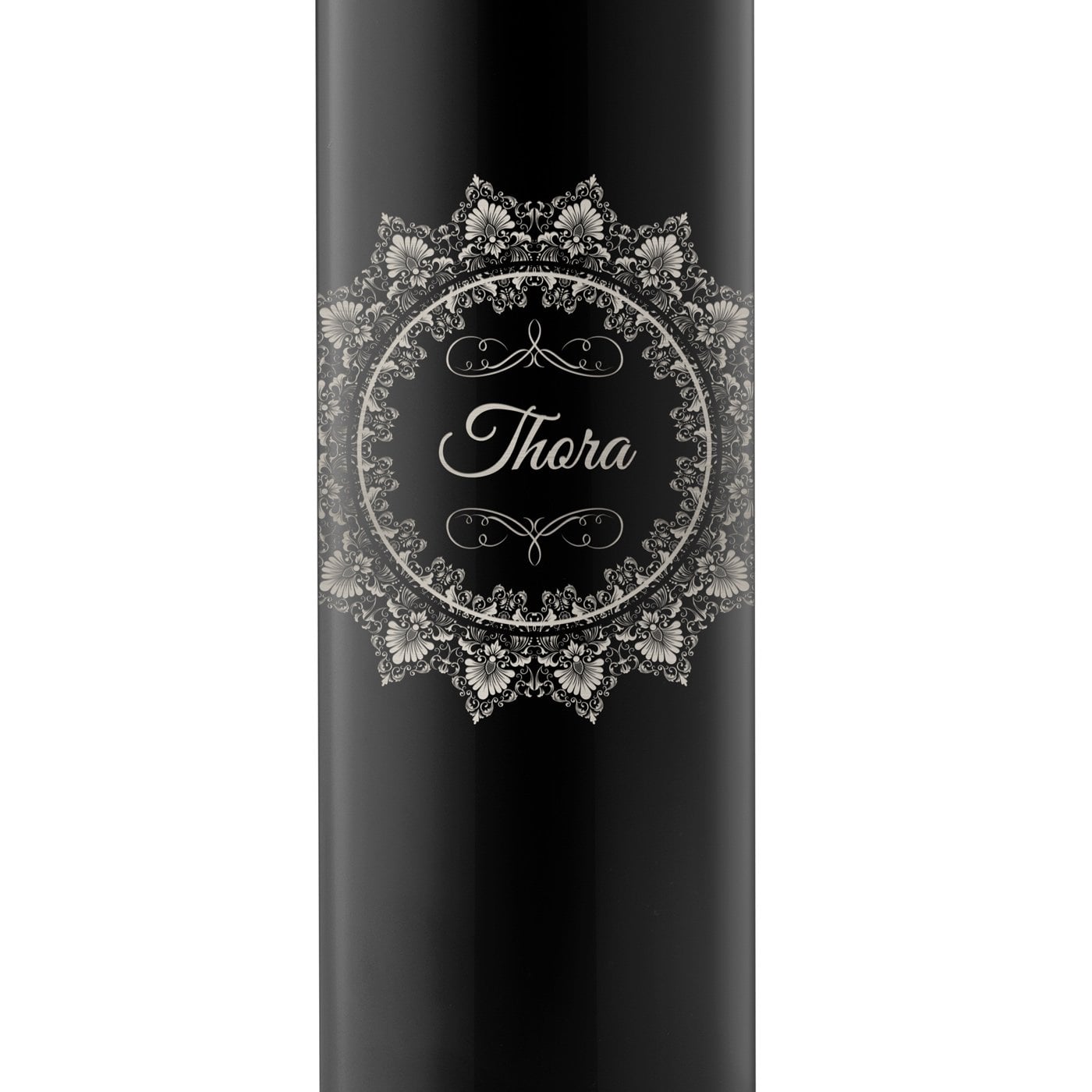 Auslaufsichere Thermosflasche mit Gravur Schwarz 400 ml für sie zum Geburtstag
