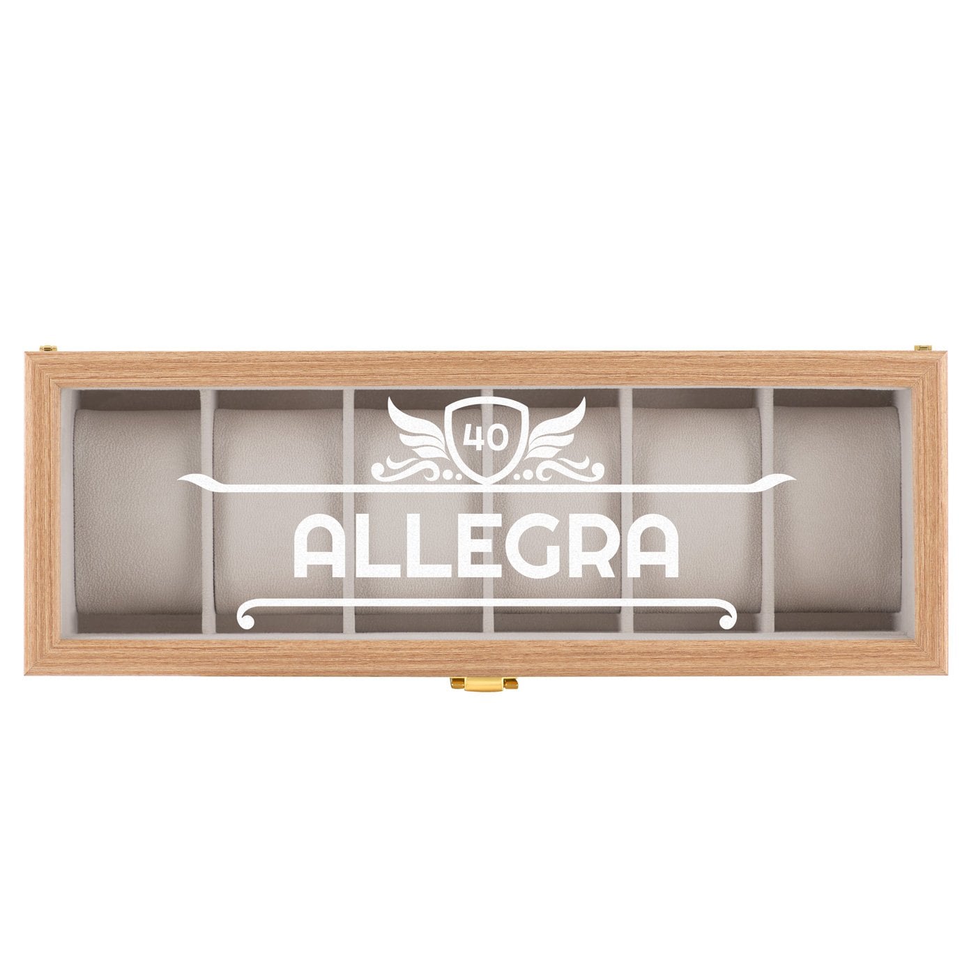 Uhrenbox aus Holz für 6 Uhren mit Gravur für sie zum 40. Geburtstag
