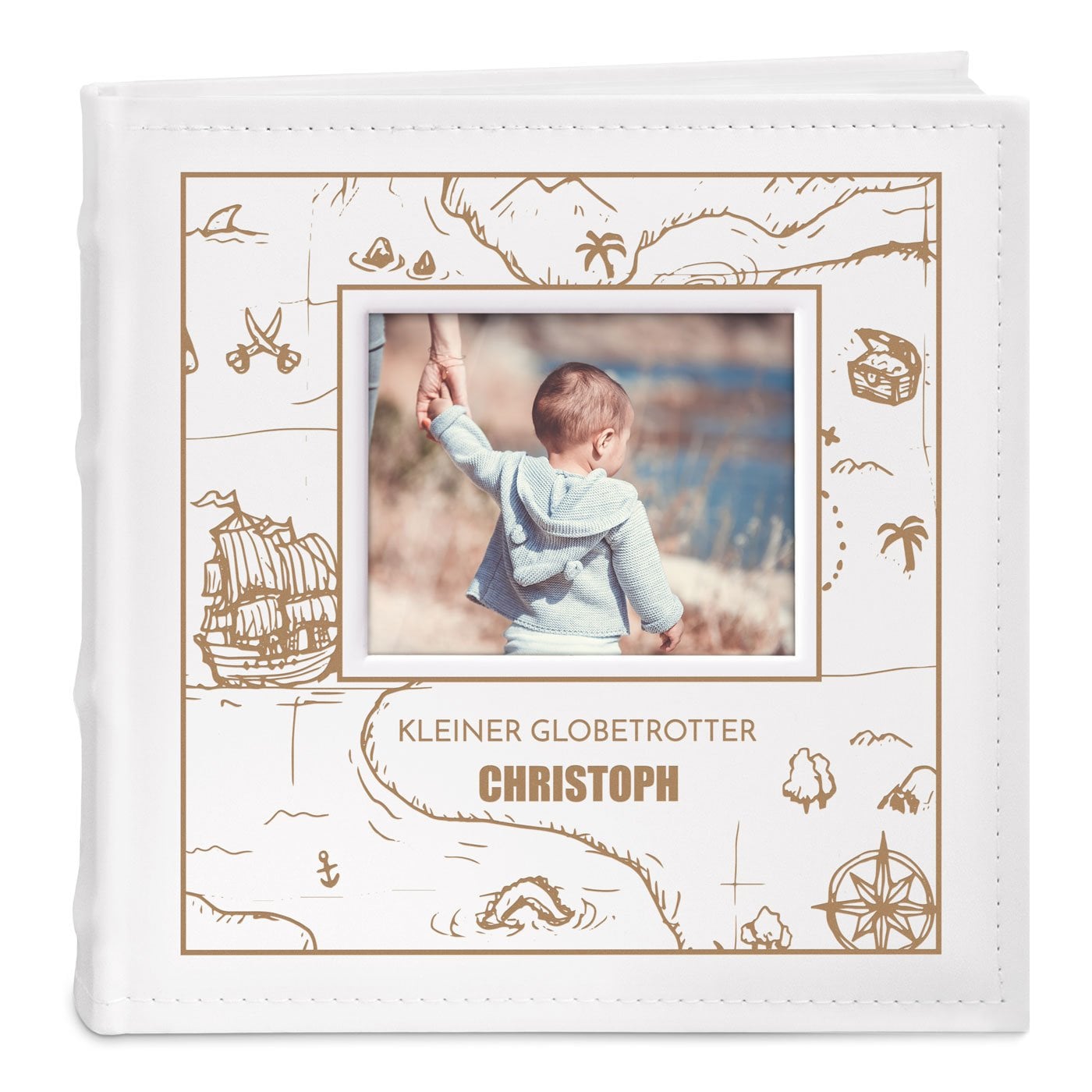 Einsteckalbum mit Aufdruck und Sichtfenster für einen Jungen zum Geburtstag