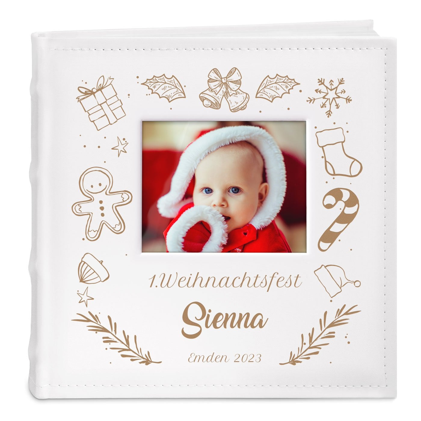 Einsteckalbum mit Aufdruck und Sichtfenster für ein Mädchen zu Weihnachten