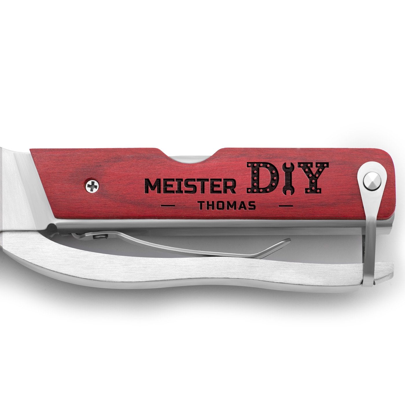 Kompaktes Multitool mit Gravur für einen Bastler zum Geburtstag