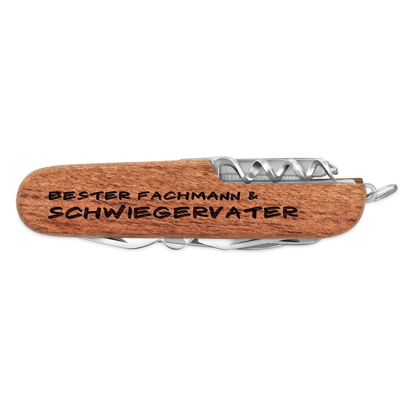 Holz Taschenmesser mit Gravur für Ihren Schwiegervater