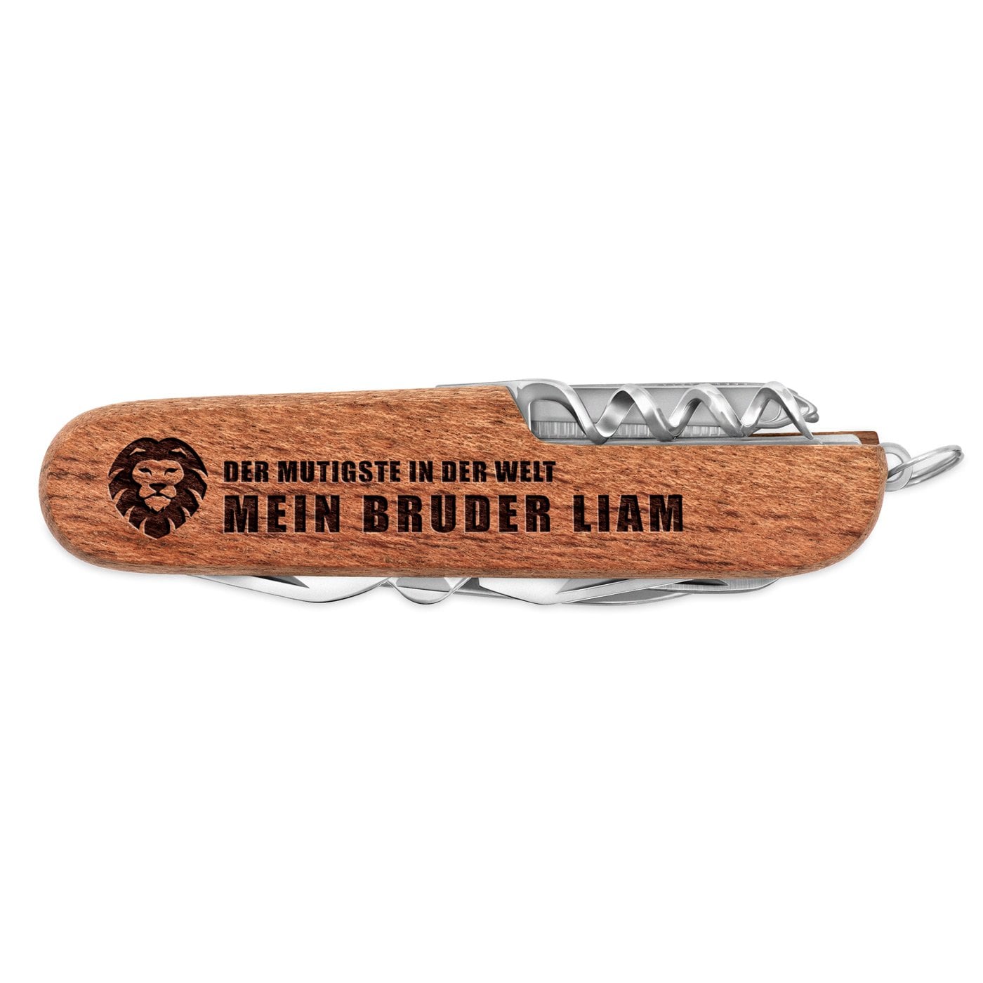 Holz Taschenmesser mit Gravur für Ihren Bruder zum Geburtstag