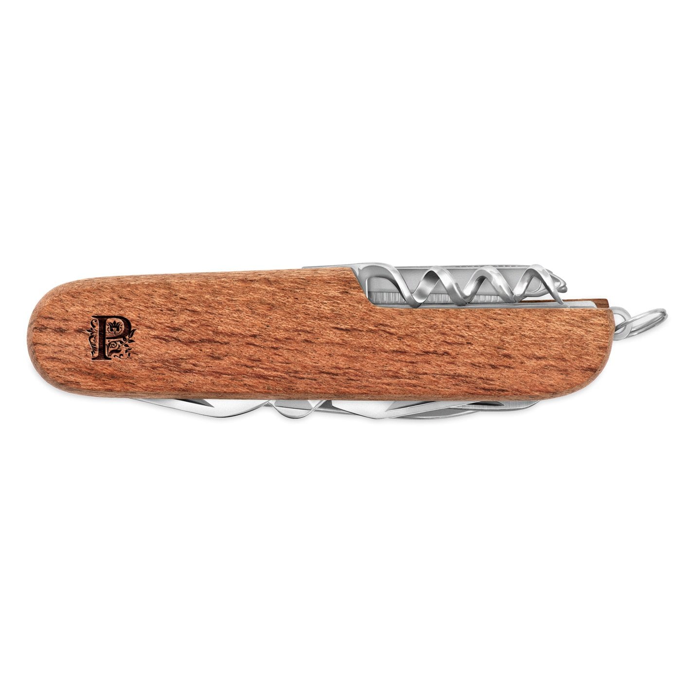 Holz Taschenmesser mit eingravierten Initialen für ihn