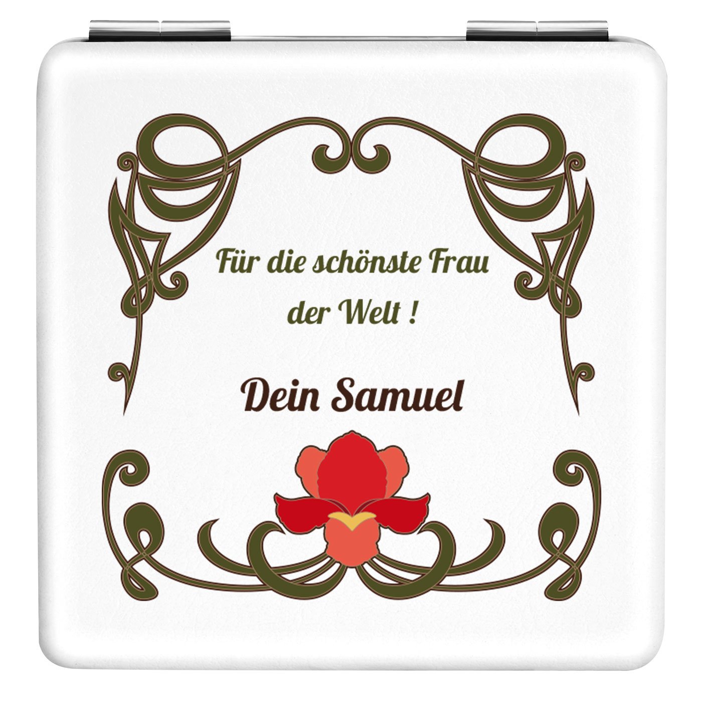 Quadratischer Spiegel mit Aufdruck für Ihre Freundin, Frau zum Valentinstag, Jahrestag oder Frauentag