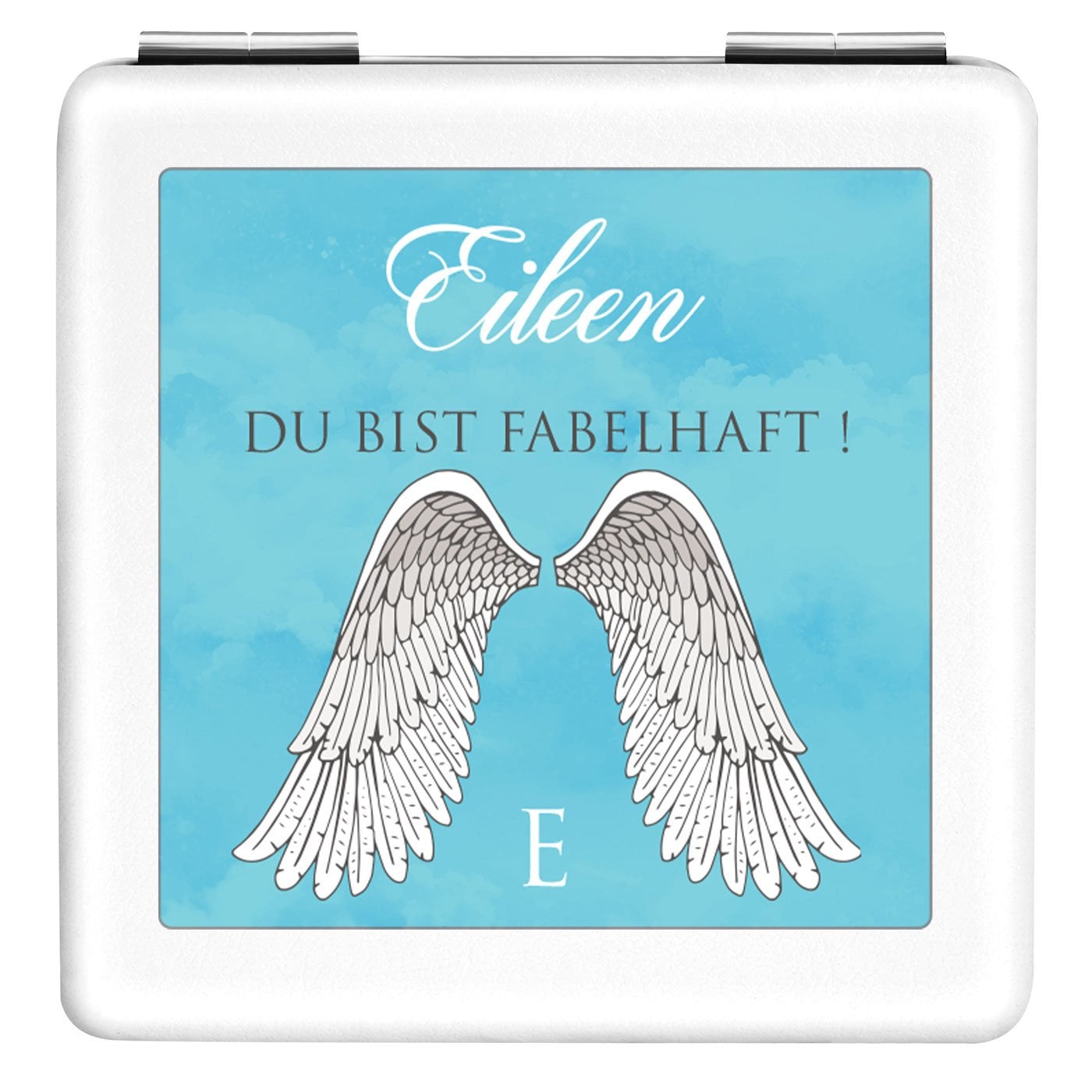 Quadratischer Spiegel mit Aufdruck für sie zum Geburtstag
