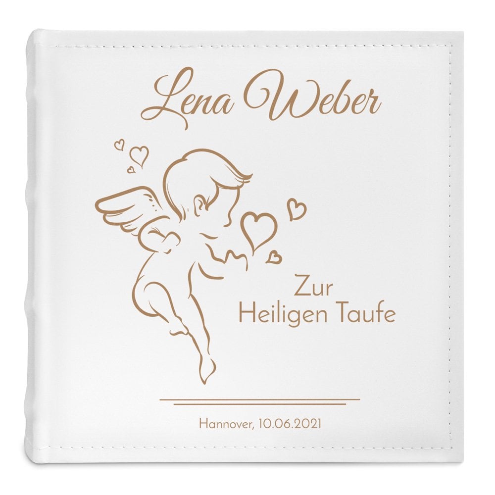 Fotoalbum mit Aufdruck zum Einstecken für ein Mädchen zur Taufe