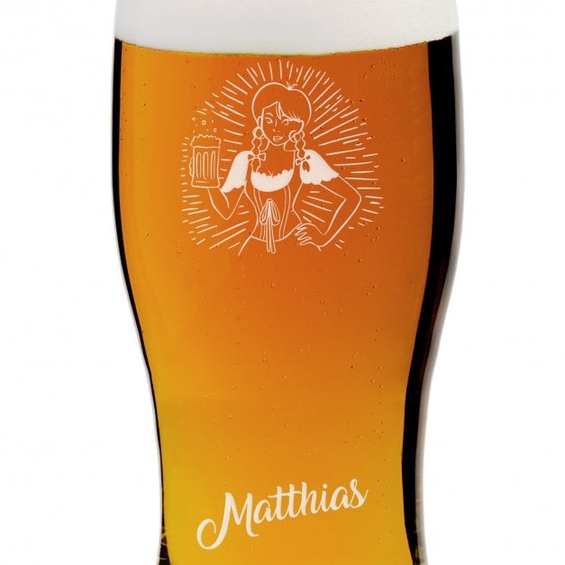 Bierglas mit Gravur für einen Biertrinker zum Geburtstag