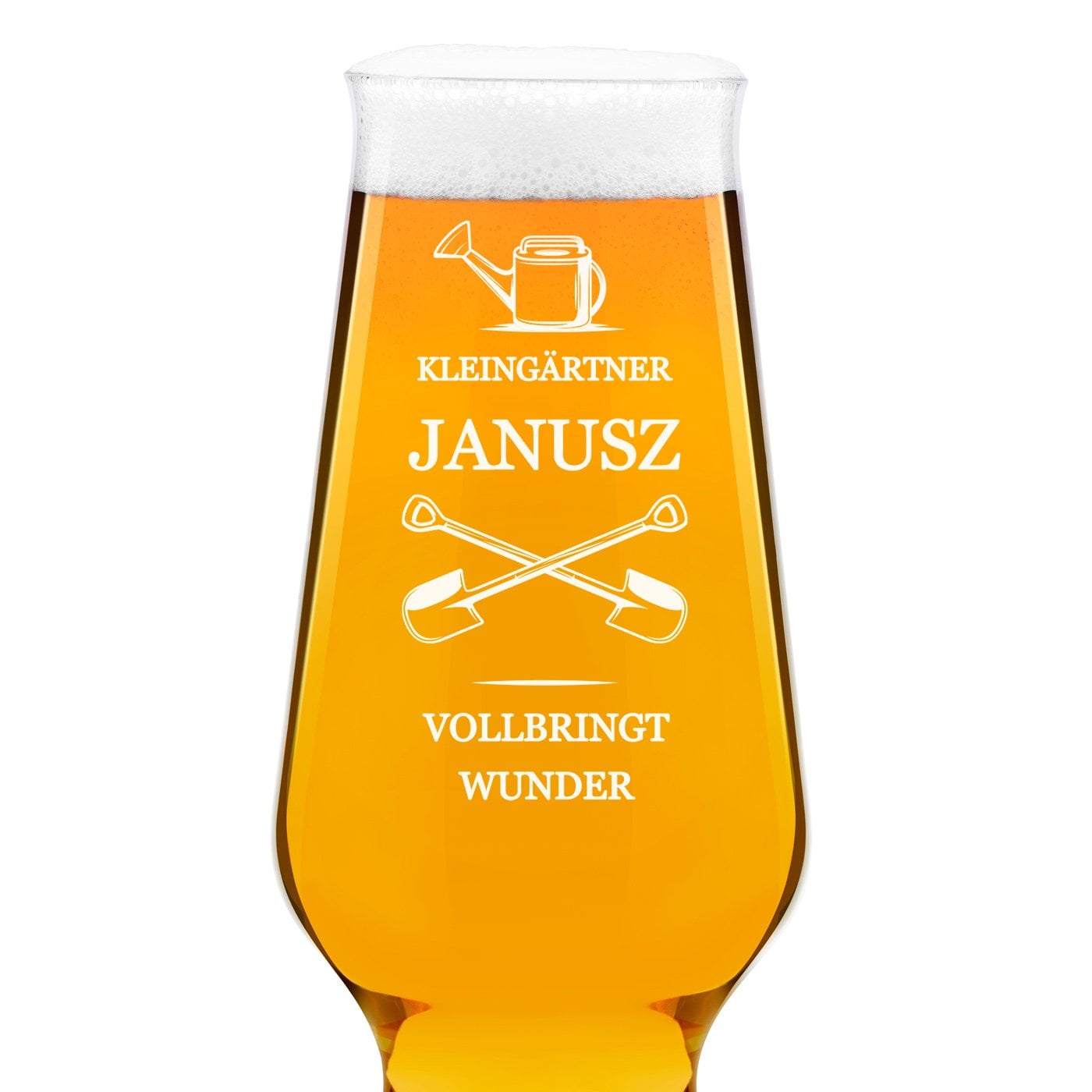 Splendour Bierglas mit Gravur für einen Gärtner, Kleingärtner