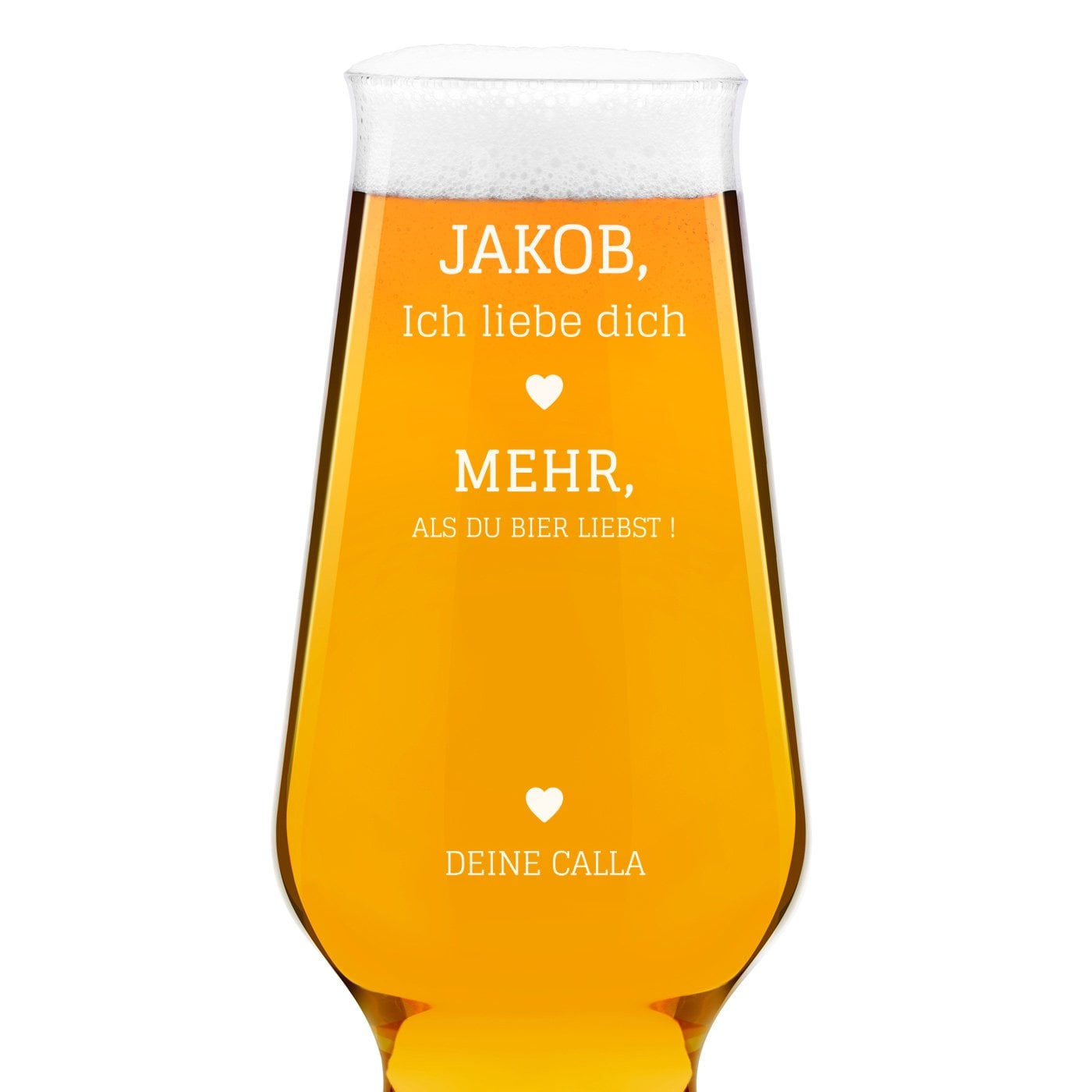 Splendour Bierglas mit Gravur für Ihren Boyfriend, Ehemann zum Valentinstag