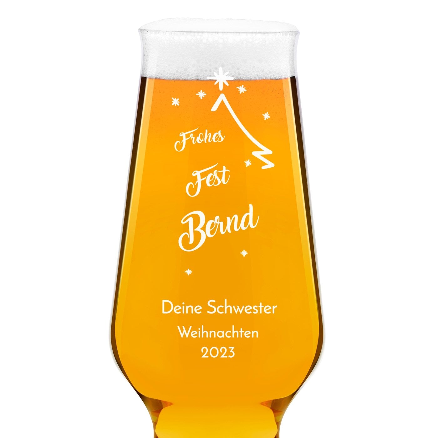 Splendour Bierglas mit Gravur für Ihren Bruder zu Weihnachten