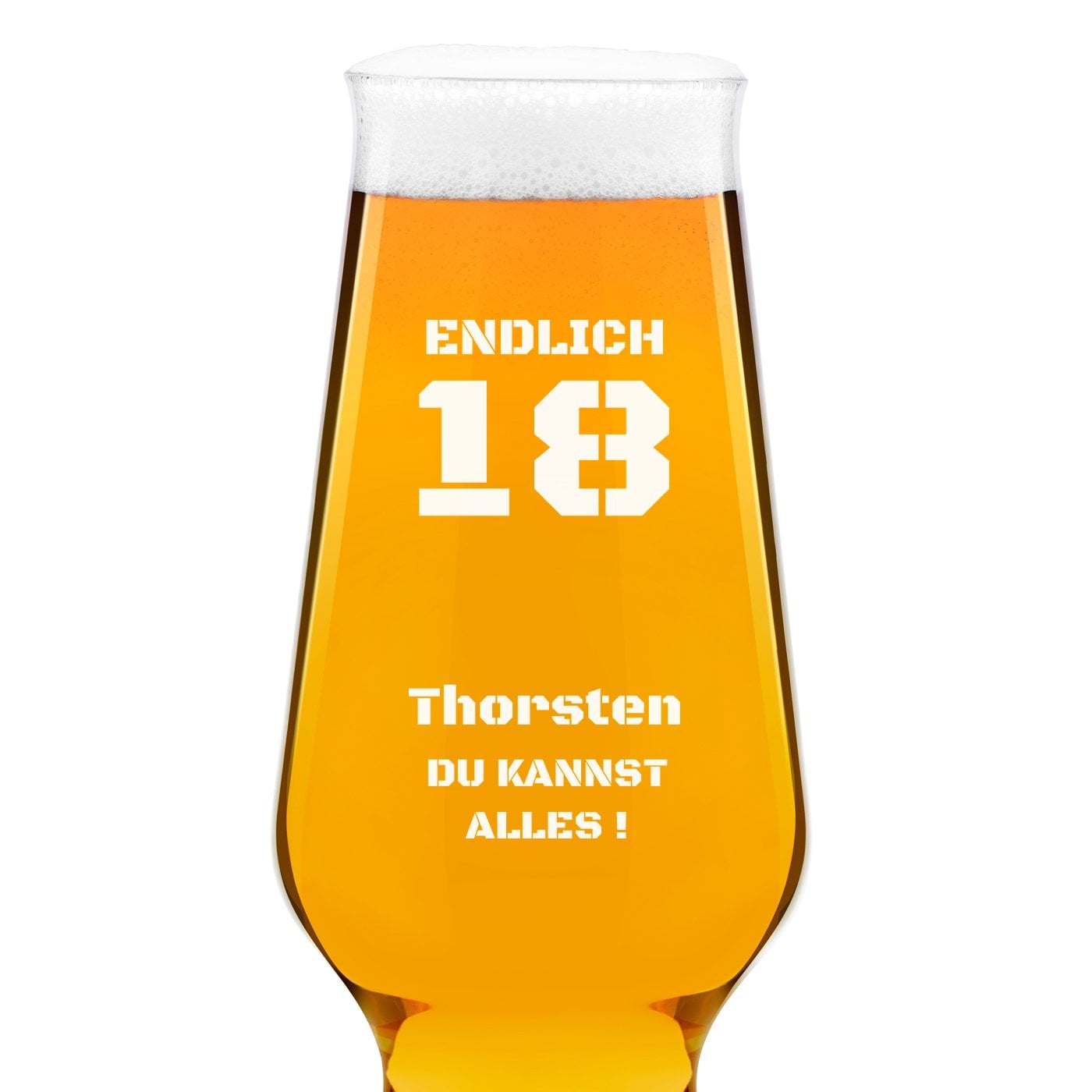 Splendour 6er Biergläser Set mit Gravur für ihn zum 18. Geburtstag