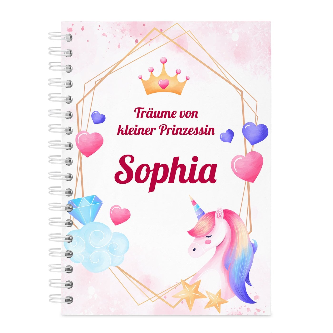  Spiralblock mit Personalisierung als Geschenk für Mädchen zum Geburtstag