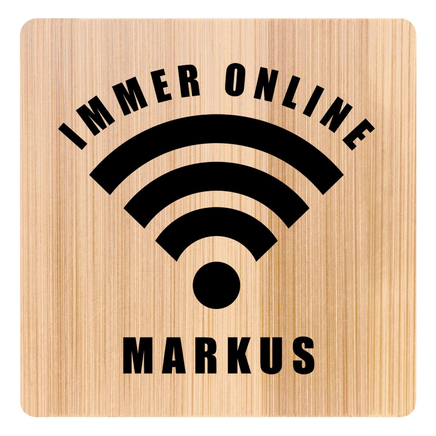 6er Holzuntersetzer-Set mit Aufdruck für einen Informatiker Gamer zum Geburtstag