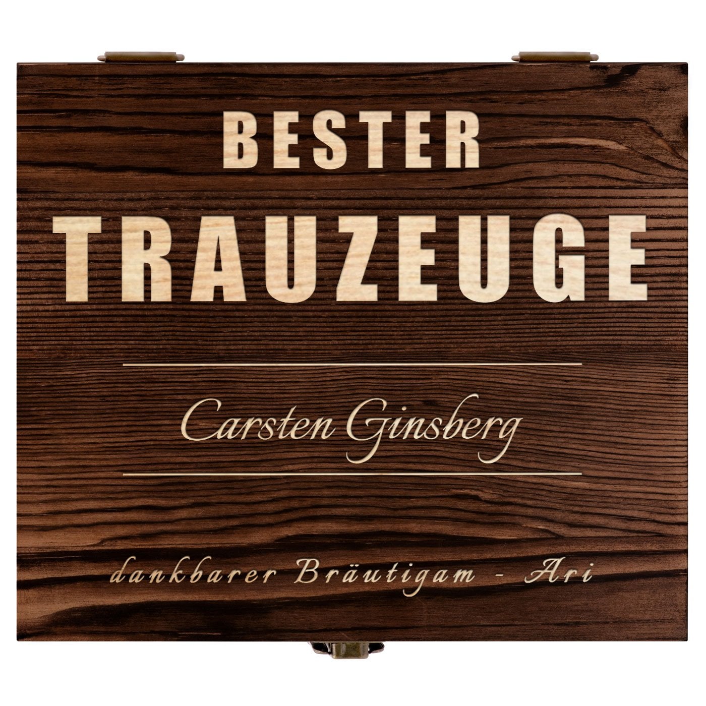 Whisky Steine Set mit 2 Gläsern in Holzbox mit Gravur für Ihren Trauzeugen als Hochzeitsdankeschön