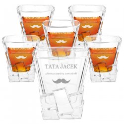 Ice Blink 6er Whisky Gläser Set mit Gravur für Ihren Vater