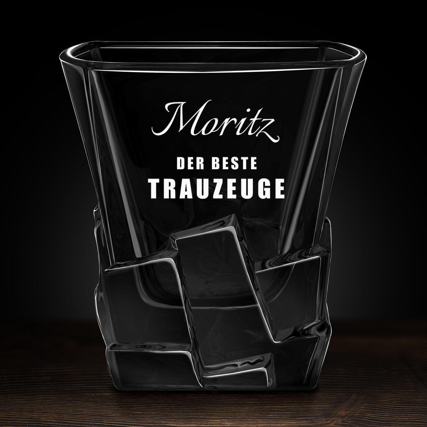 Ice Blink Whisky Glas mit Gravur für Ihren Trauzeugen als Danksagung