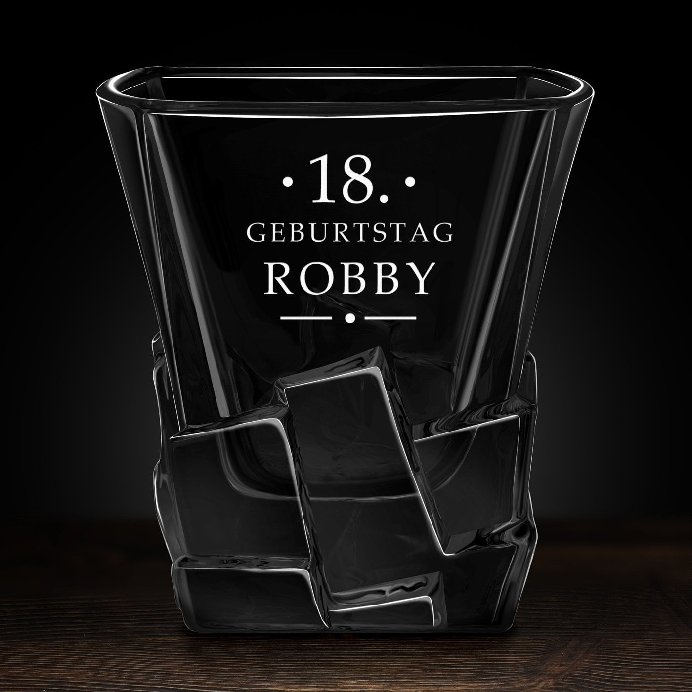 Ice Blink Whisky Glas mit Gravur für ihn zum 18. Geburtstag