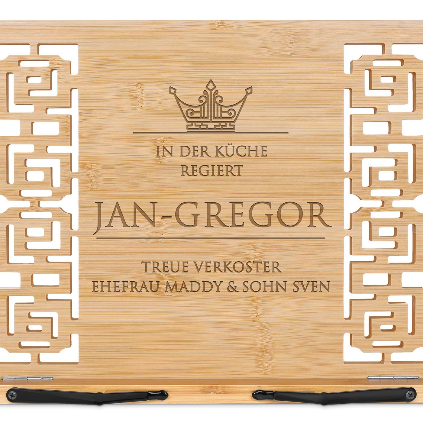 Buchständer mit Gravur für Ihren Ehemann und Vater zum Geburtstag