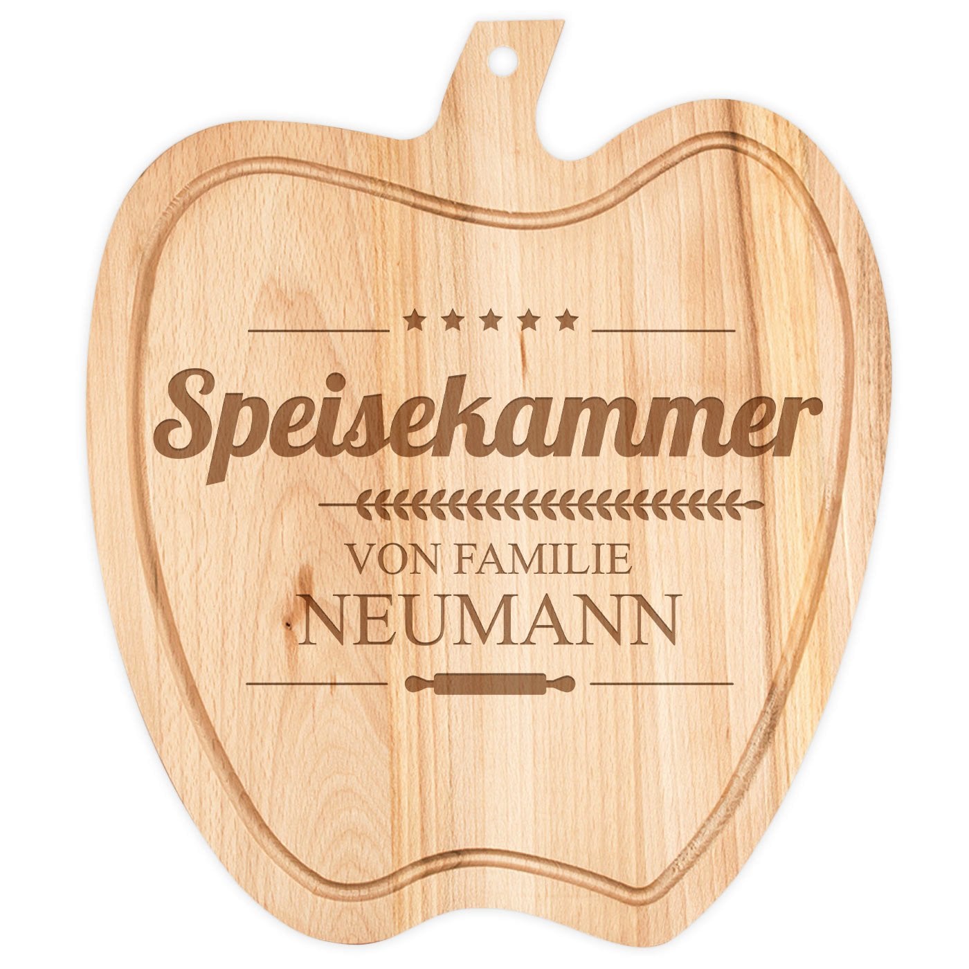 Schneidebrett Apfel mit Gravur für ein Paar zum Einzug Hochzeitstag zur Hochzeit 