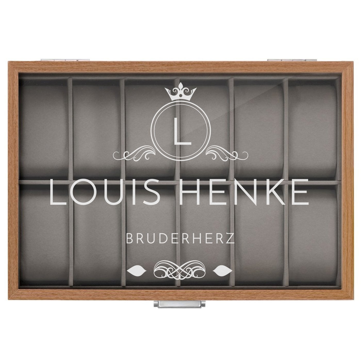 Uhrenbox aus Holz mit Gravur für Ihren Bruder