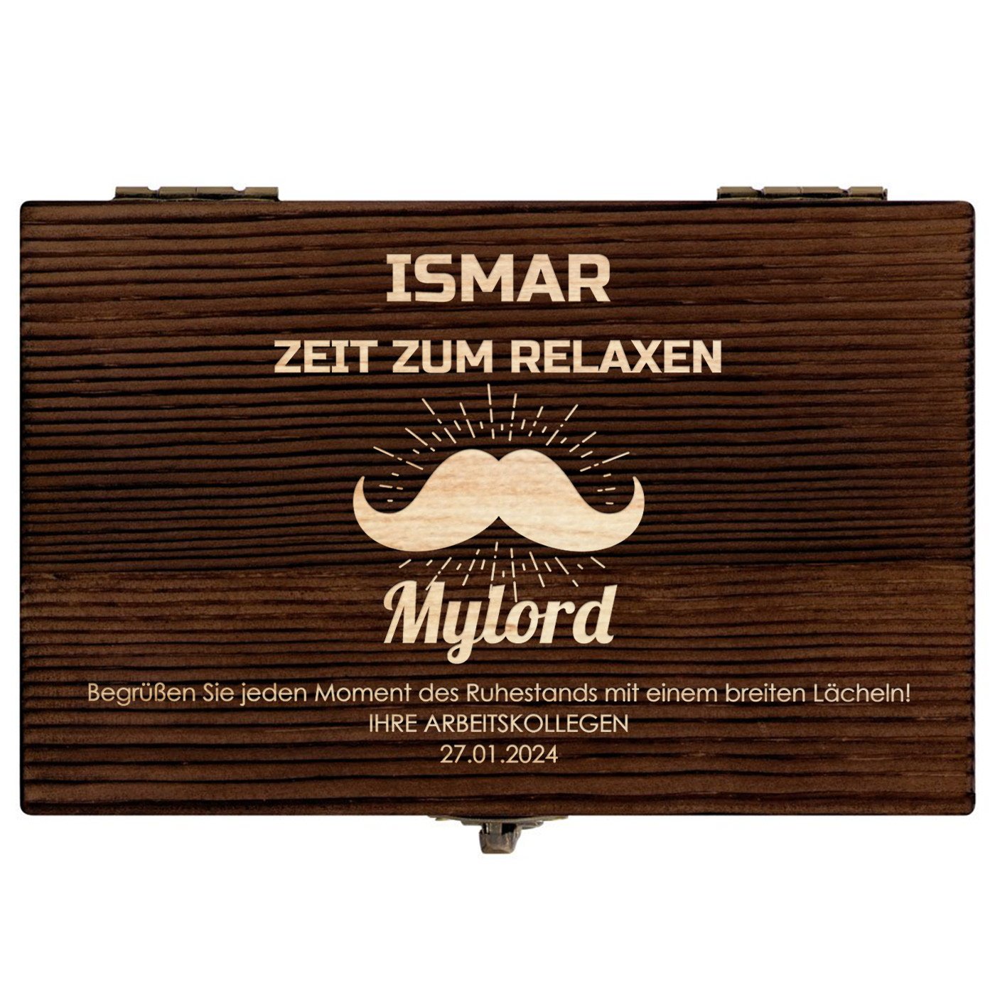 Whisky Steine Set in Holzbox mit Gravur für Ihren Arbeitskollegen, einen Rentner