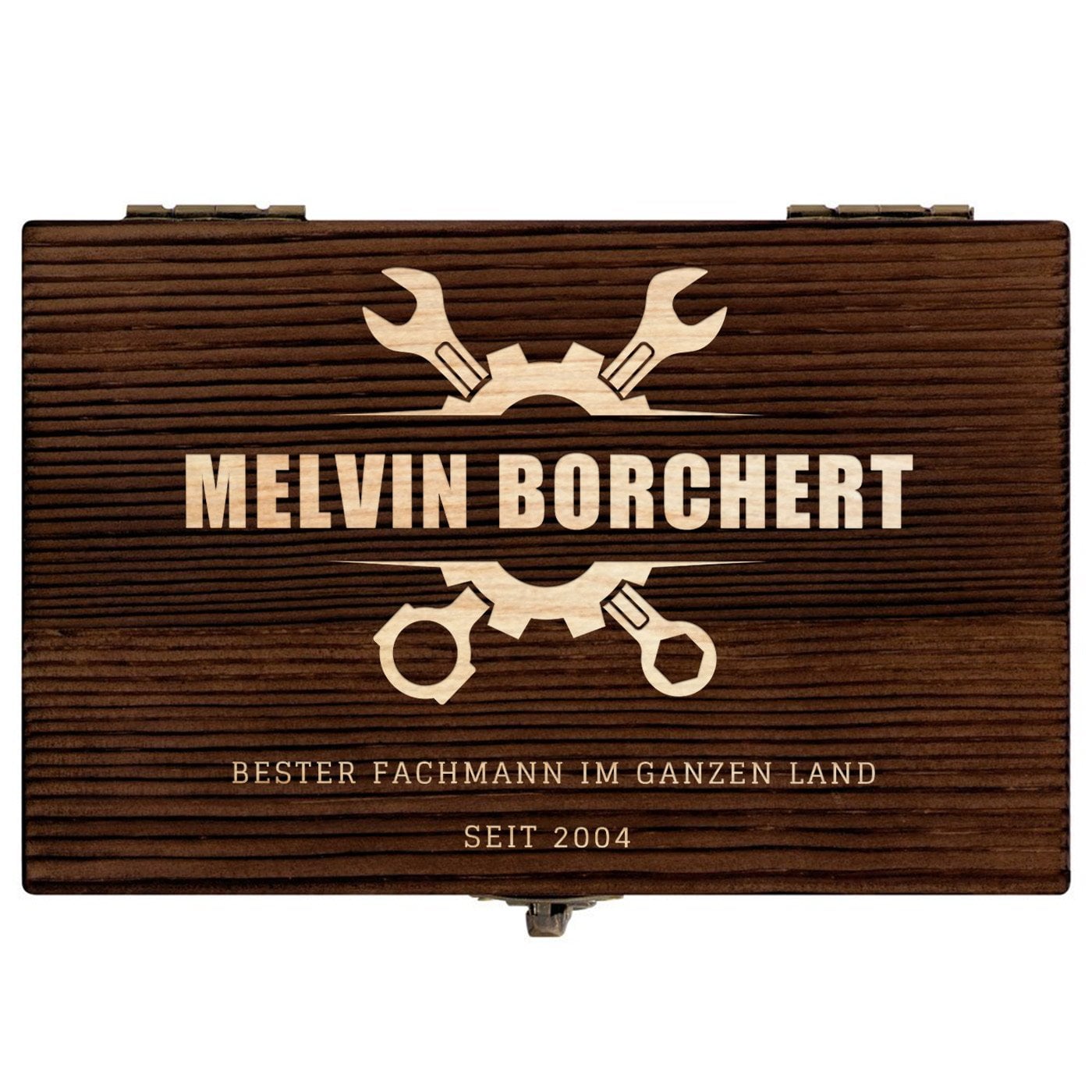 Whisky Steine Set in Holzbox mit Gravur für einen Heimwerker, Mechaniker oder Ingenieur zum Geburtstag