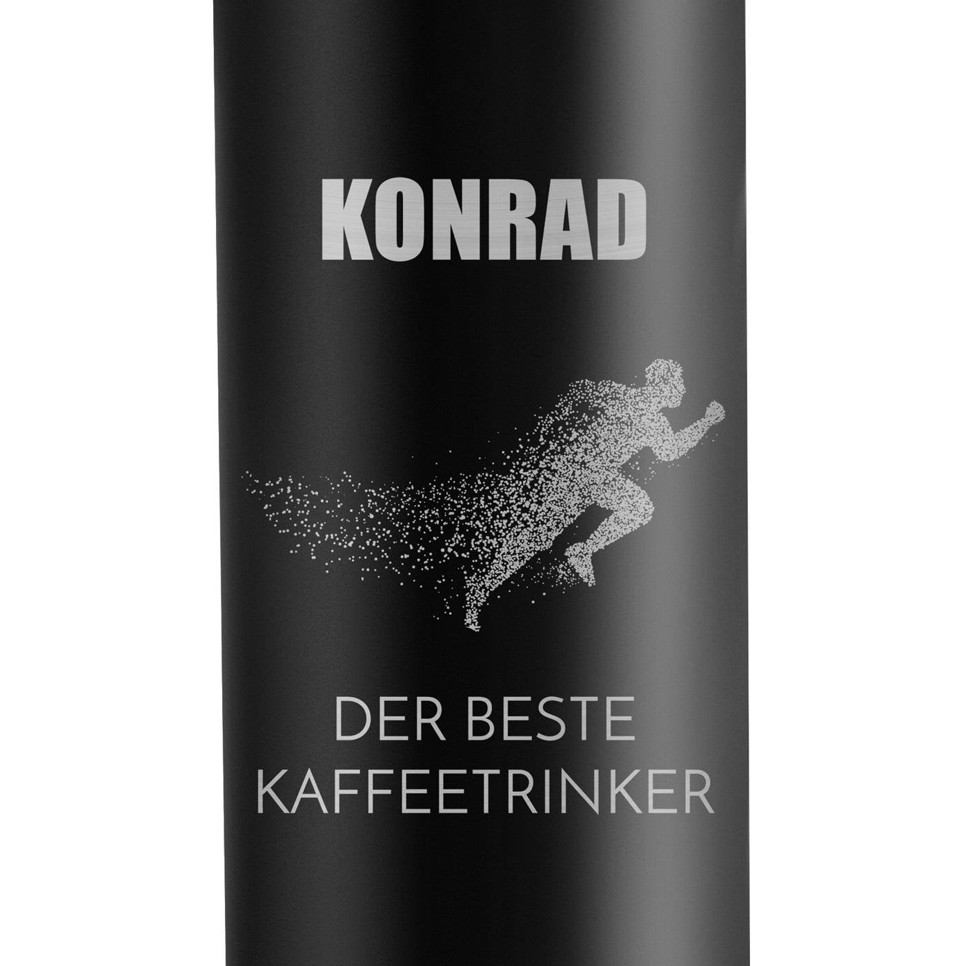Auslaufsicherer Thermobecher mit Gravur 400 ml für Ihren Liebsten, Jogger, Sportler