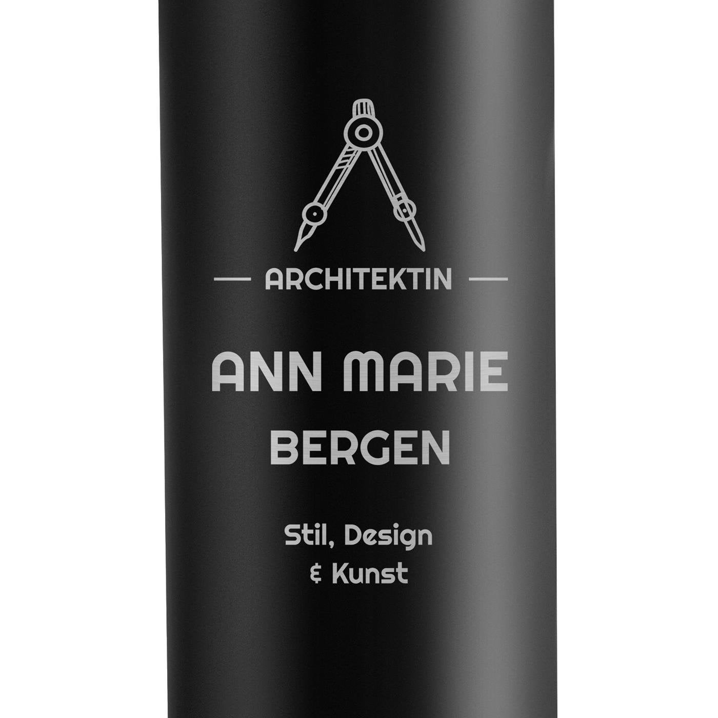 Auslaufsicherer Thermobecher mit Gravur 400 ml für eine Architektin, Designerin, Ingenieurin