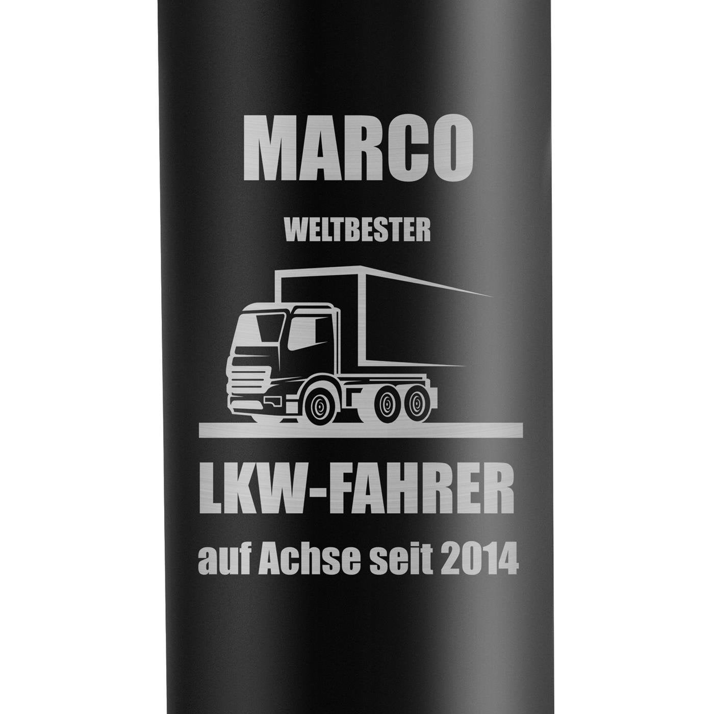 Auslaufsicherer Thermobecher mit Gravur 400 ml für einen Berufskraftfahrer