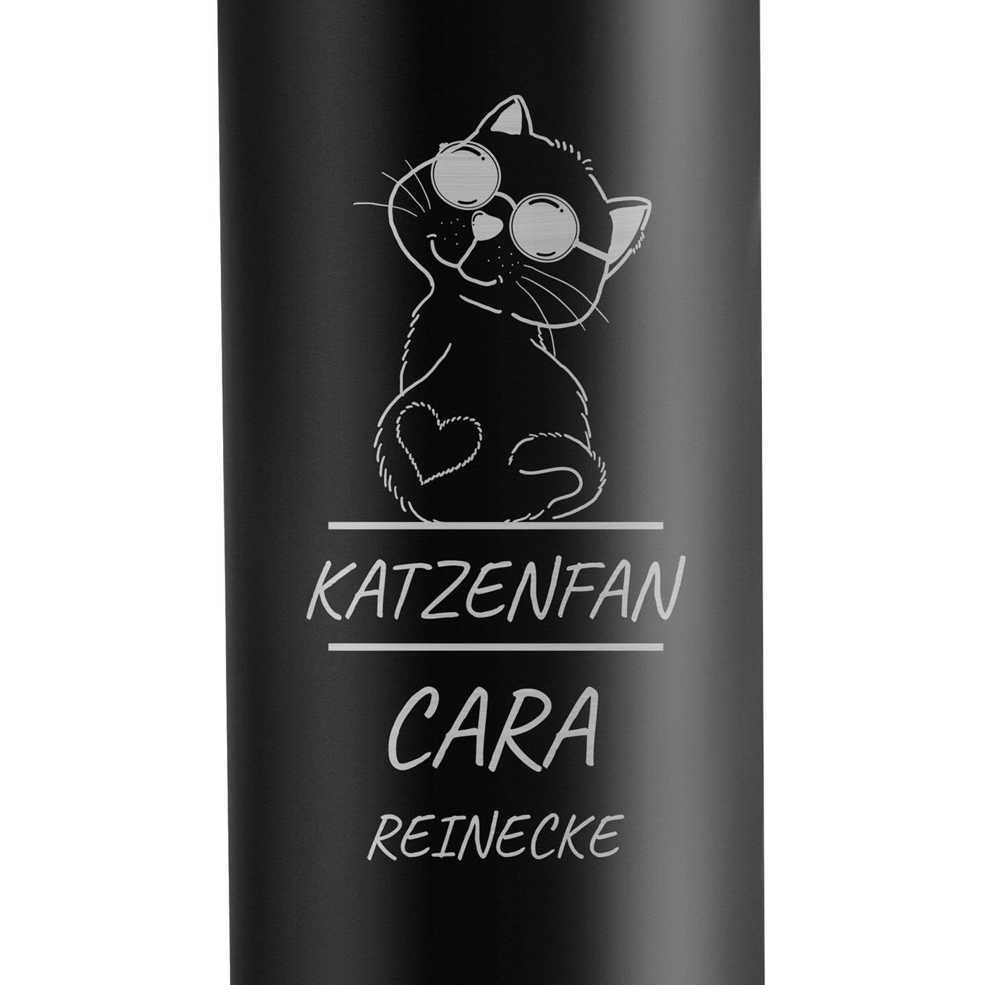 Auslaufsicherer Thermobecher mit Gravur 400 ml für eine Katzenlady