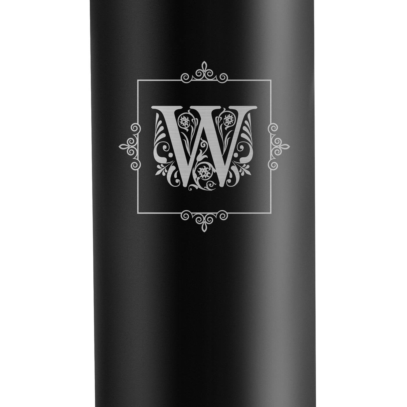 Auslaufsicherer Thermobecher mit Gravur 400 ml und eingravierter Initiale
