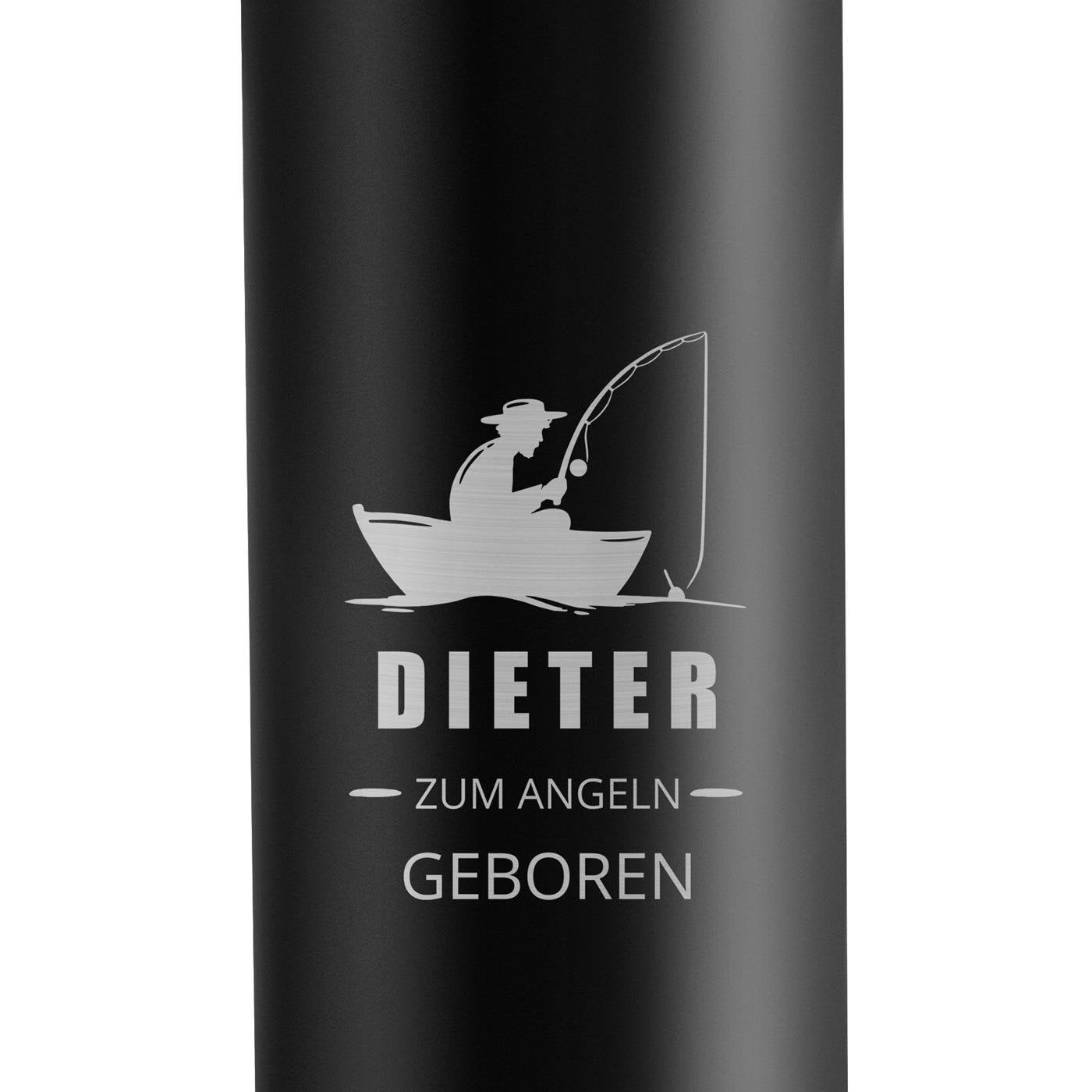Auslaufsicherer Thermobecher mit Gravur 400 ml für einen Angler, Fischer