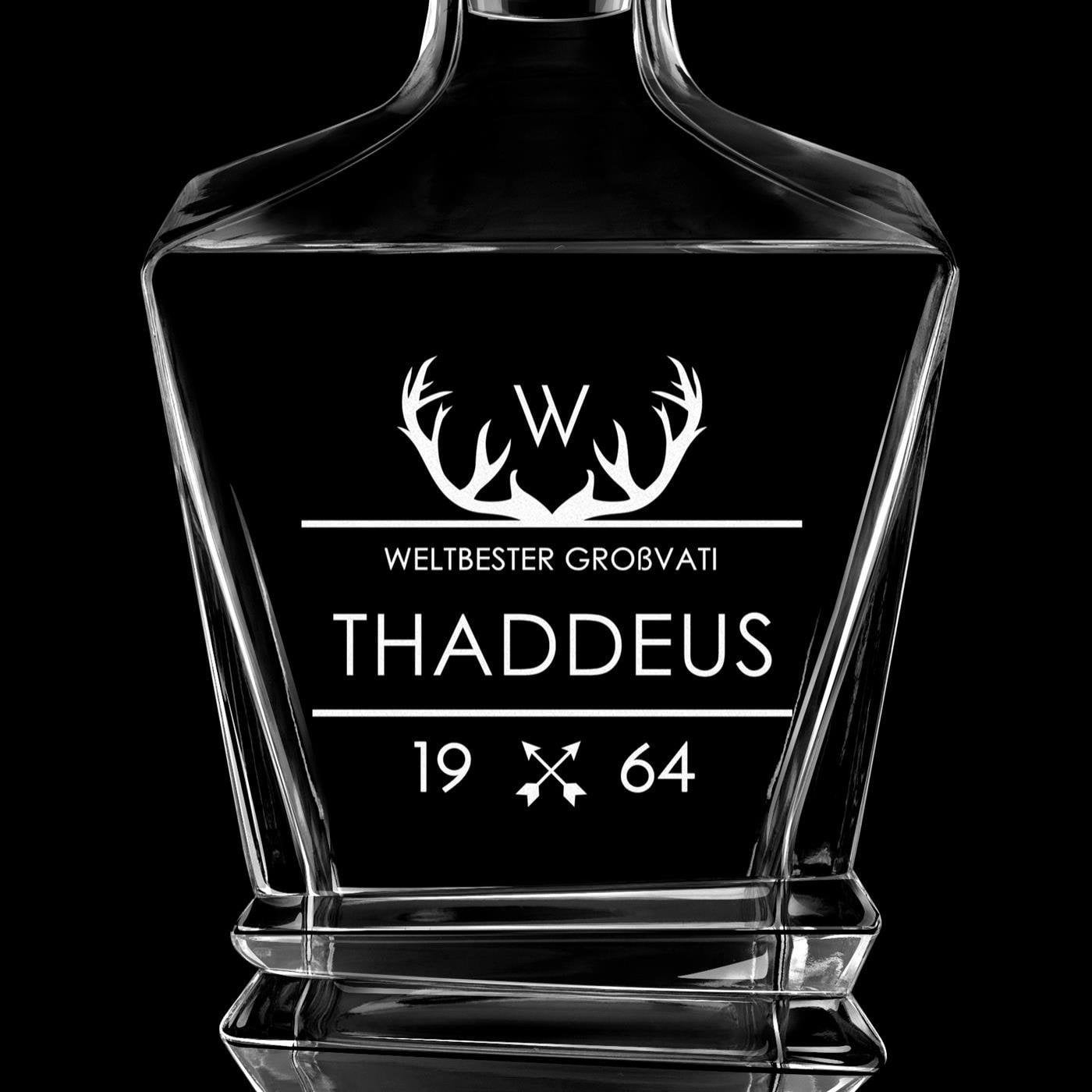 Geometric Whisky Karaffe mit Gravur für Ihren Opa zum Geburtstag