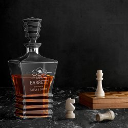 Geometric Whisky Karaffe mit Gravur für Ihren Vater zum Geburtstag