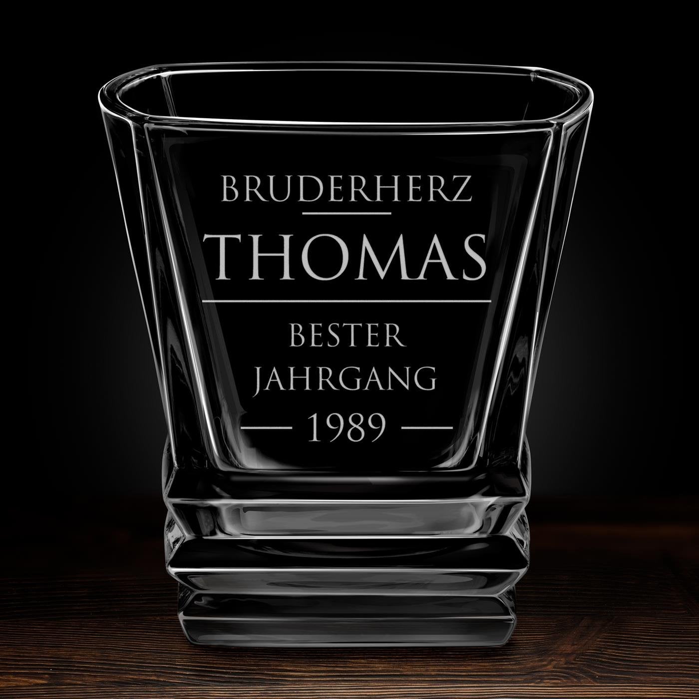 Geometric 6er Whisky Gläser Set mit Gravur für Ihren Bruder zum Geburtstag